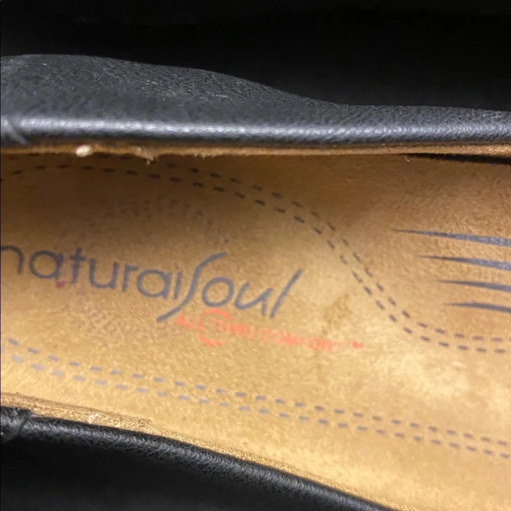 Natural‎ Soul-Orlando Black Flats/Tan-Size 6.5